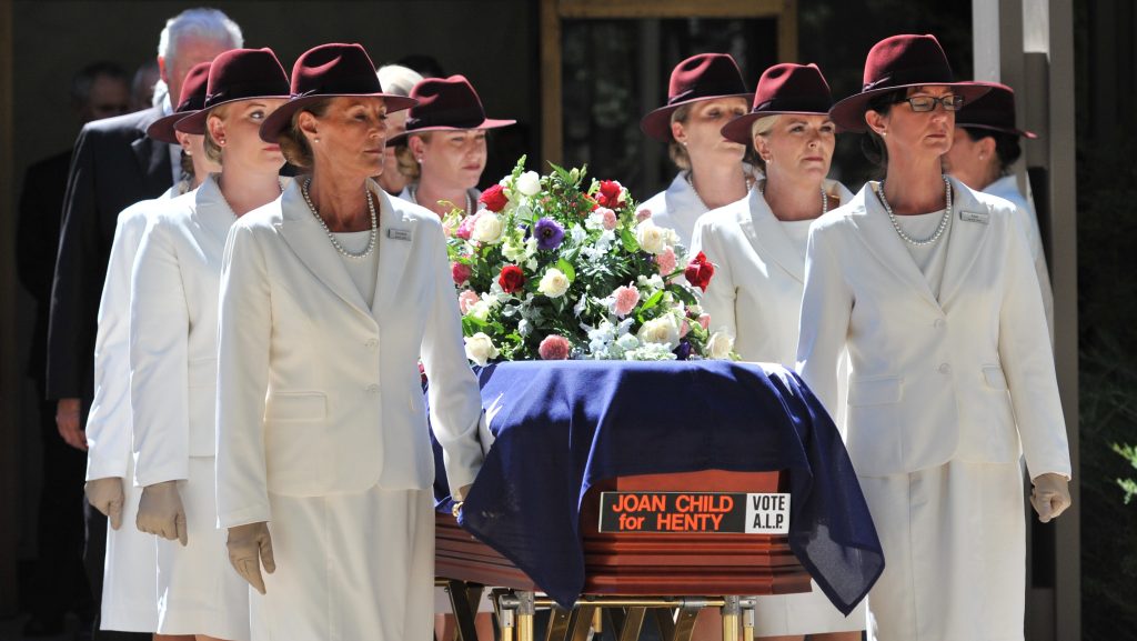 White Lady Funerals are part of an Australian business which will be sold to US investors for $1.8 billion . (AAP Image/Julian Smith) 