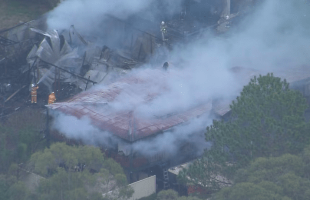 The horrendous fire started in the early hours of Sunday morning.(ABC News)