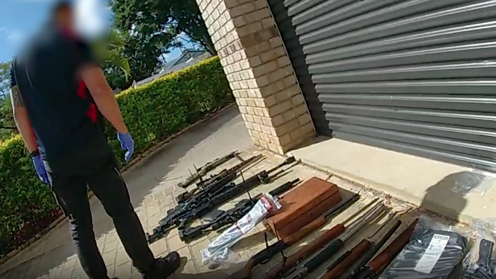Weapons discovered by police in raids last week in Queensland (images QPS)