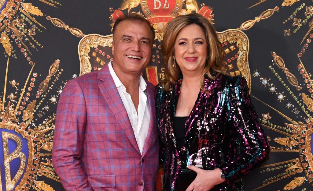 Reza Adib (left) and Queensland Premier Annastacia Palaszczuk (right)  on the red carpet during the Australian premiere of  the film ELVIS at Event Cinemas on the Gold Coast. (AAP Image/Darren England) 