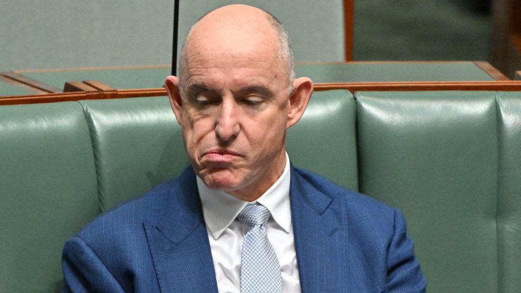 Shadow Assistant Treasurer Stuart Robert during Question Time in the House of Representatives at Parliament House in Canberra, Thursday, March 30, 2023. (AAP Image/Mick Tsikas)