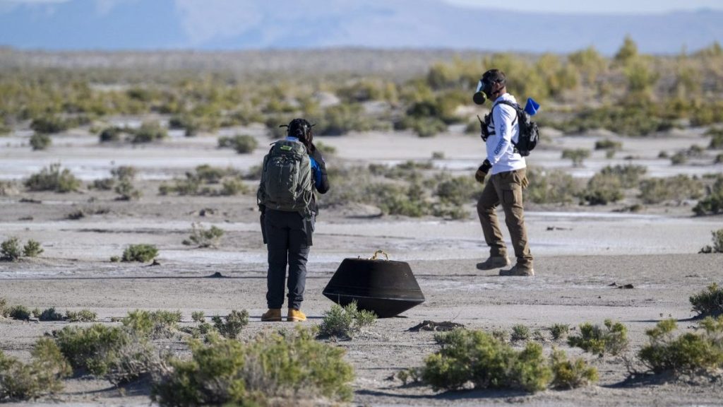 Thumbnail for First NASA asteroid sample parachutes into Utah desert