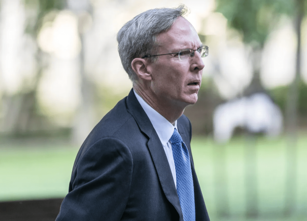 Google's top litigator John Schmidtlein arrives at the U.S. Federal Courthouse on Tuesday, Sept. 12in Washington.
NATHAN HOWARD—AP IMAGES