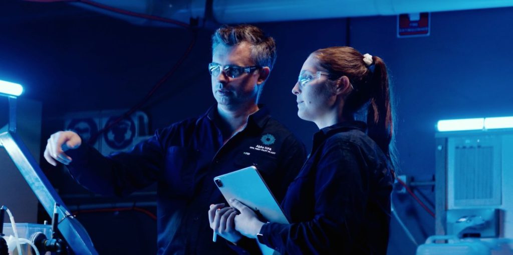 Workers at the Alpha HPA project in Gladstone (photo supplied)