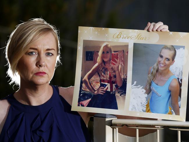 Janine Mackney, holding photos of her late niece Breeana Robinson, has fought for years for justice. (Picture: Jerad Williams).