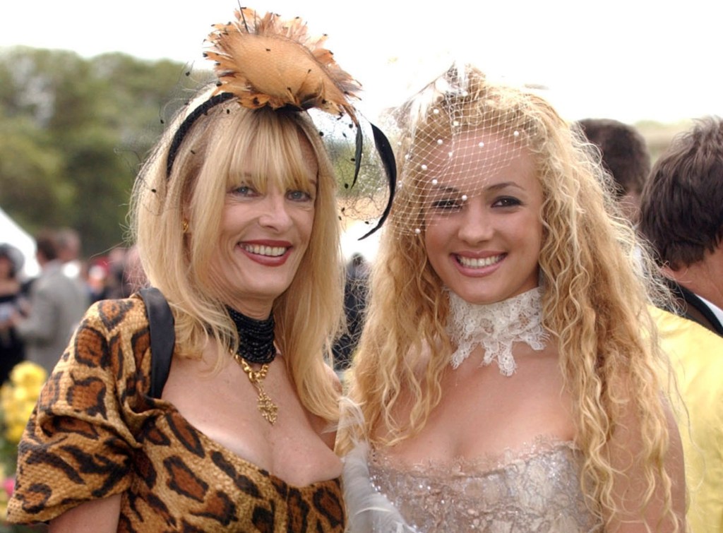 Mother and daughter pair Maureen (left) and Angelique Boyce at Flemington on Melbourne Cup Day. A jury has heard Brisbane socialite Maureen Boyce died after she was stabbed multiple times with a cooking knife (AAP Image/Julian Smith)