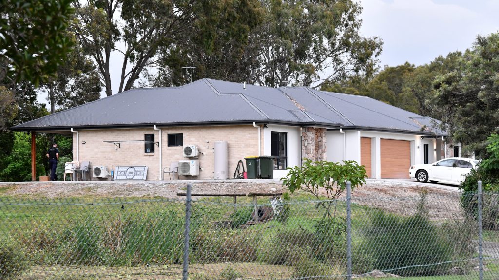 The Lawlor family home in Taigum where Giustina Lawlor died from a gunshot wound. (AAP Image/Darren England) 