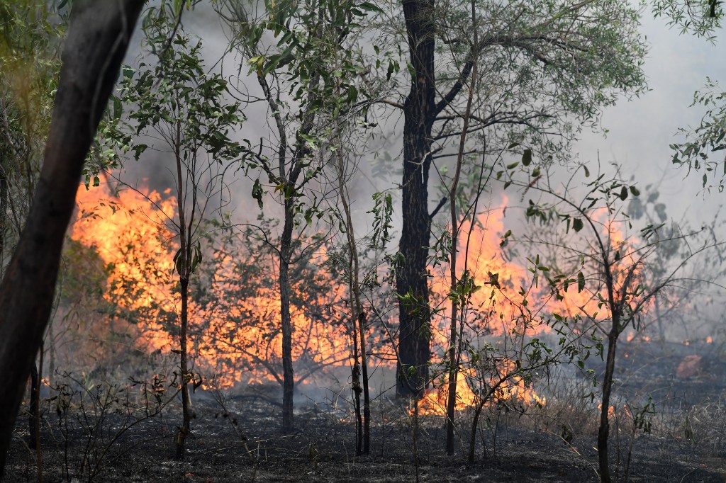 Thumbnail for Scorched: People prepare to flee as fire threatens homes and heatwave moves in