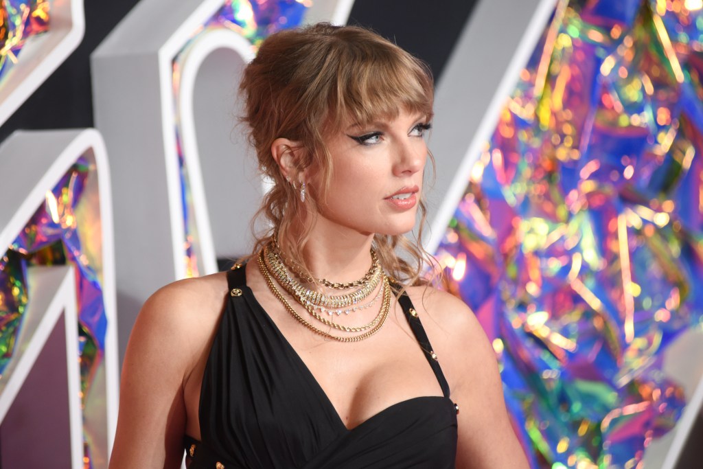 Taylor Swift is on the verge of winning a fourth Album of the Year award at the Grammys;. (Photo by Efren Landaos/Sipa USA)