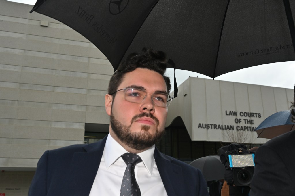 Former Liberal Party staffer Bruce Lehrmann. (AAP Image/Mick Tsikas)