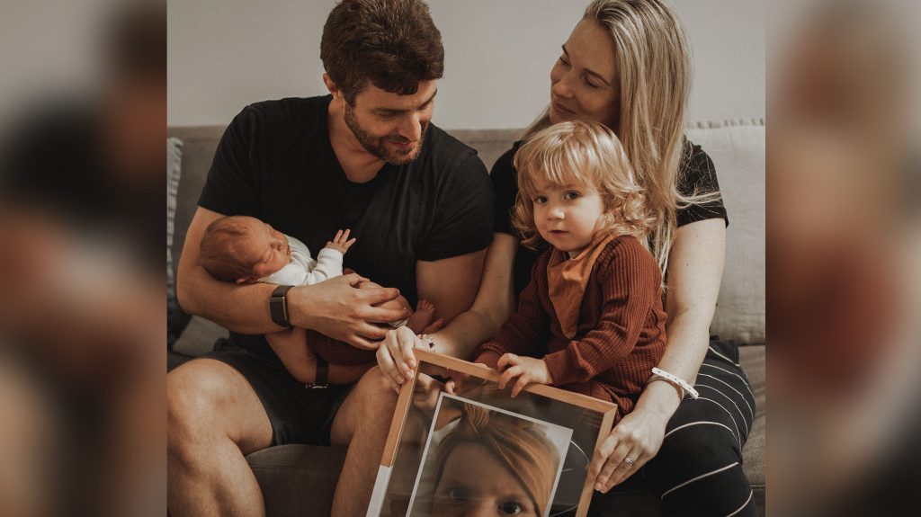 Jonathan Casella and his wife Rachael were unaware they carried the gene for the terminal condition spinal muscular atrophy until their 10-week-old daughter Mackenzie was diagnosed with it. (AAP Image/Supplied) 