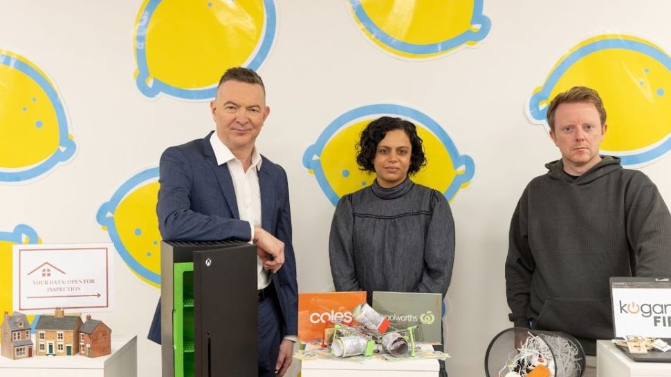 Choice CEO Alan Kirkland with campaign director Rosie Thomas and editorial director Mark Serrels (photo supplied)