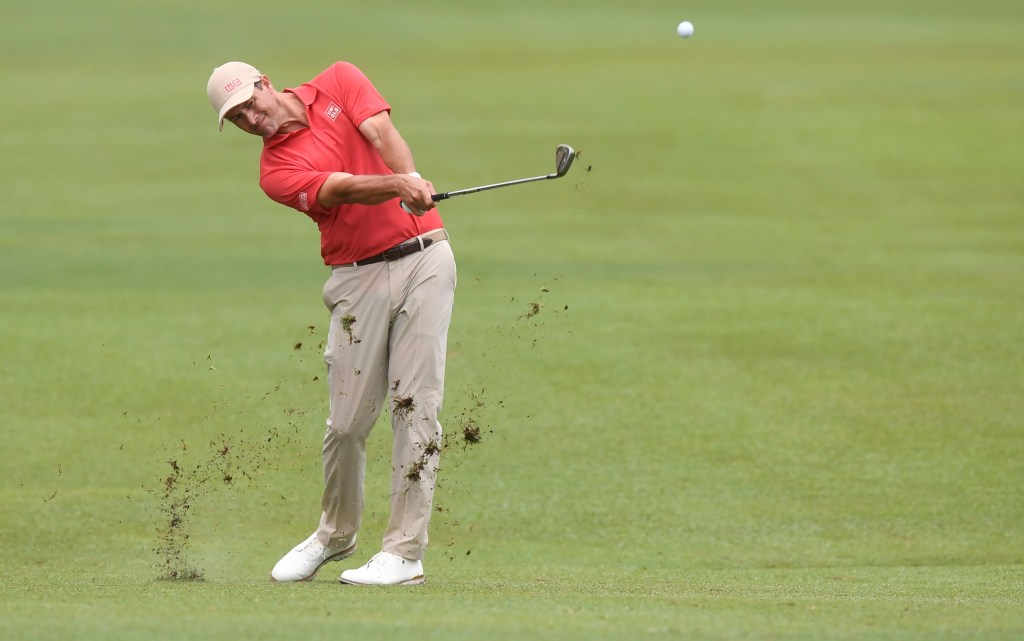 Adam Scott at the 2023 Fortinet Australian PGA Championship, Royal Queensland Golf Course, Brisbane..