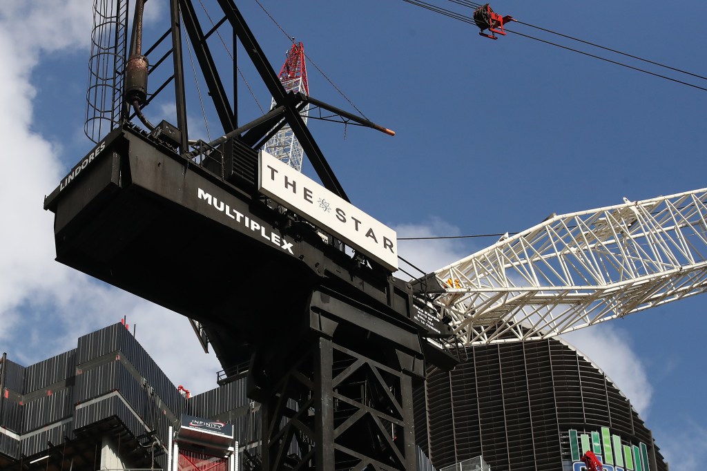 A general view of construction of the Star Casino in Brisbane. (AAP Image/Jono Searle) 