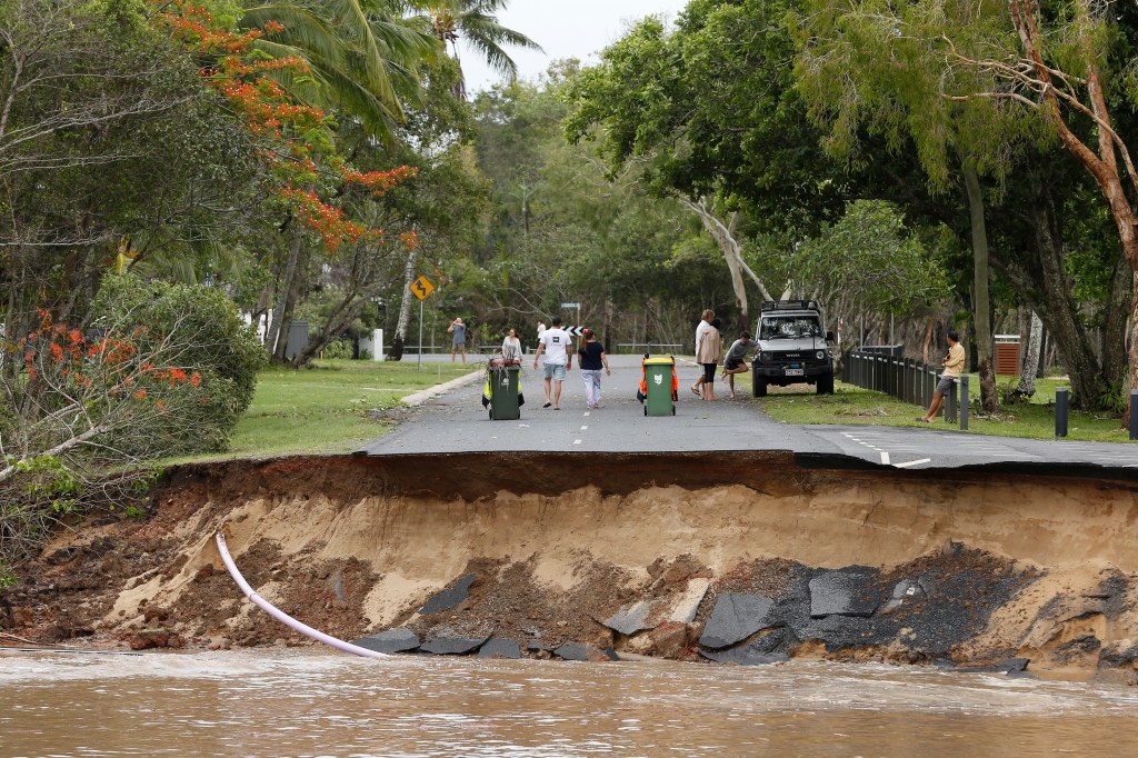 Thumbnail for Slipping away: Torrential rain raises fears more roads will collapse as deluge resumes