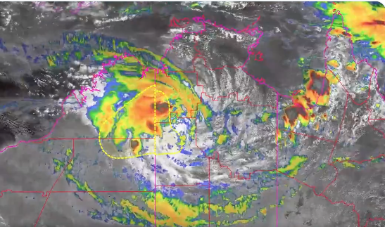 Thumbnail for Kirrily makes for the coast, tipped to reach category 3 in the process