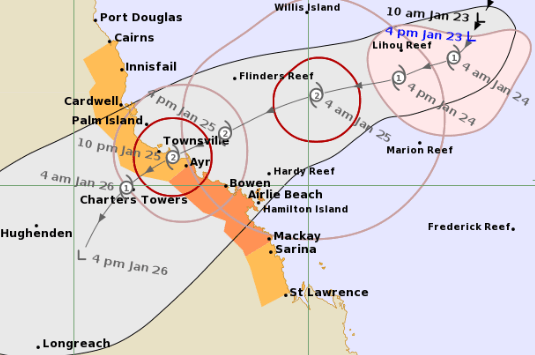 Thumbnail for Ready or not, here comes Kirrily: Islands whipped by 120km/h winds, torrential rain looms
