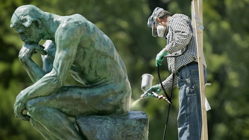 Artist Auguste Rodin had the right idea with his famous sculpture "The Thinker."(AP Photo/The Kansas City Star, David Eulitt)