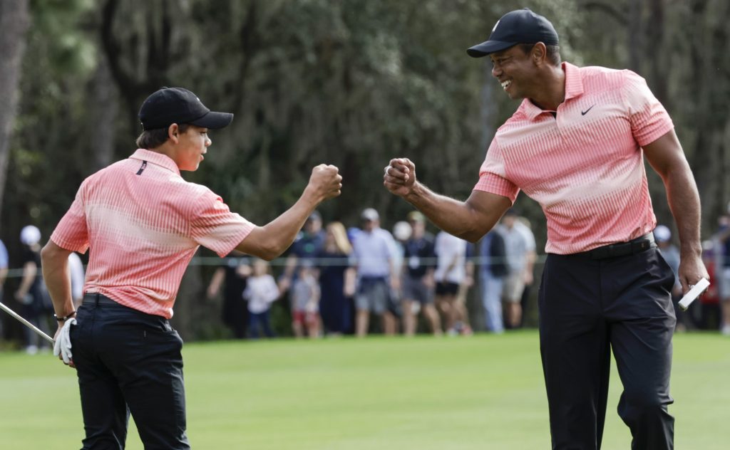 Thumbnail for Can’t see the trees for the Woodses: Tiger’s boy Charlie, 15, takes a swing at PGA event