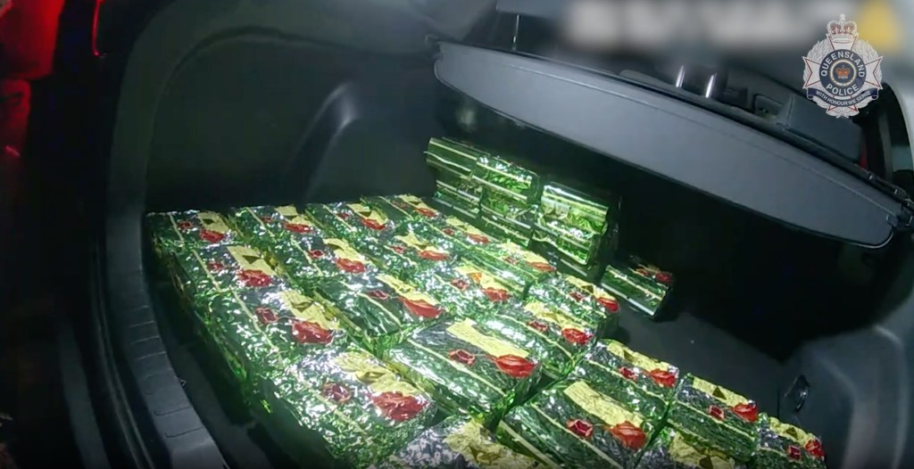 Thumbnail for Cuppa, copper? Police stop car on Coast freeway, find $5m drugs haul disguised as tea