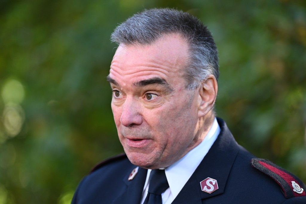 Commanding Officer of the Salvation Army Melbounre, Major Brendan Nottle speaks to media at a press conference. (AAP Image/James Ross) 