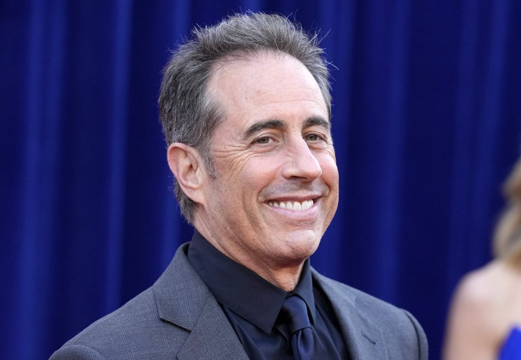 Jerry Seinfeld, the writer/director/star of "Unfrosted," poses at the premiere of the Netflix film at the Egyptian Theatre, Tuesday, April 30, 2024, in Los Angeles. (AP Photo/Chris Pizzello)