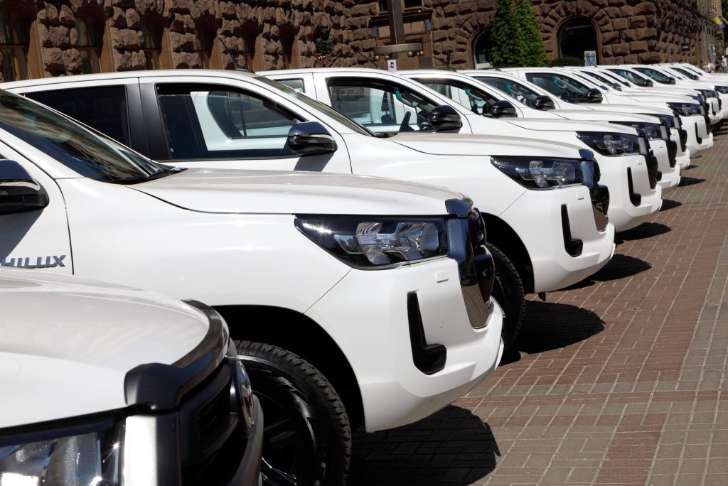 Despite the growing cost of owner large vehicles, Autralians continue to buy models such as the Toyota Hilux (Photo by Ukrinform/Ukrinform/Sipa USA)