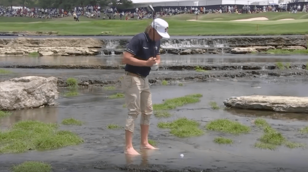 Thumbnail for If you thought Aussie golfer Cameron Smith could walk on water, here is your proof