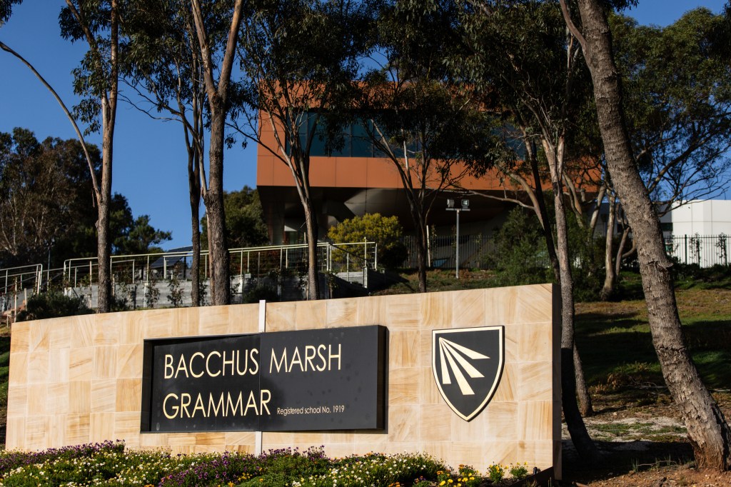 A teenager has been arrested after explicit AI images of female students at Bacchus Marsh Grammar in Melbourne's northwest circulated online. (AAP Image/Diego Fedele) 