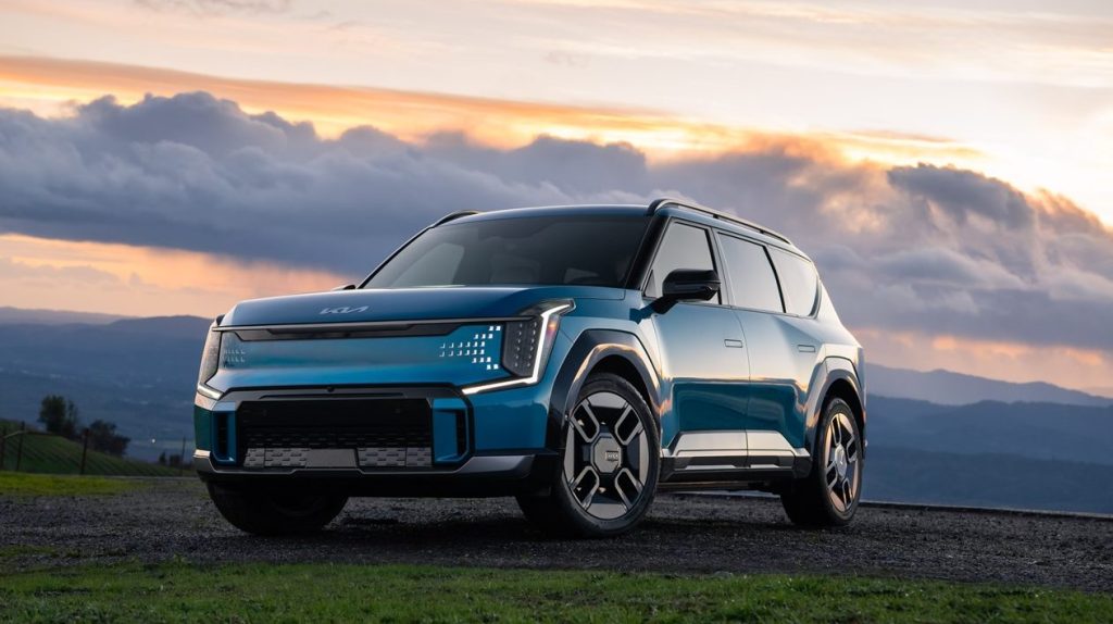 Korean car maker Kia's hulking, all-electric EV9 has been named as car of the year. (Image: Kia)