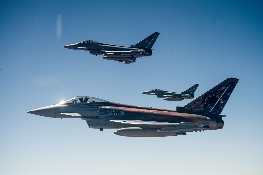Thumbnail for Just for practice: Darwin skies thick with fighter jets as thousands gather for Code Black