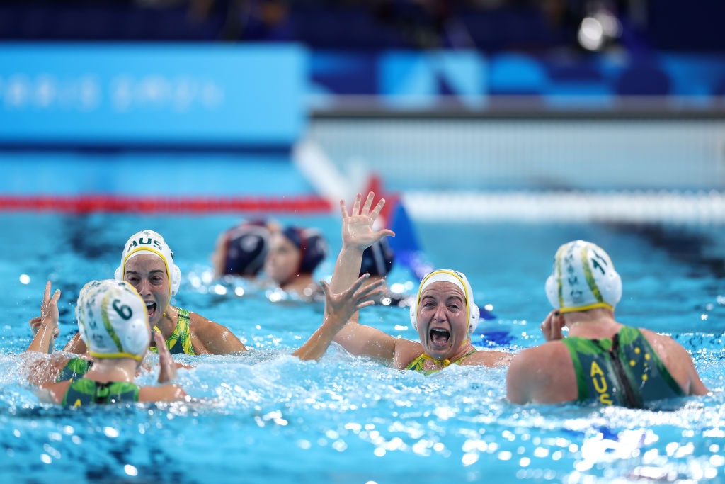 Stingers captain Zoe Arancini and the team are jubilant. Photo: Getty