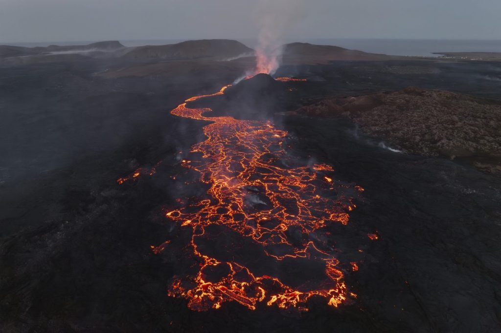 Thumbnail for Magma force: Iceland volcano erupts for sixth time in a year, spewing lava fountains