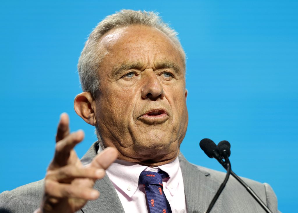 FILE - Independent presidential candidate Robert F. Kennedy Jr. delivers a keynote speech at the FreedomFest Vegas event Friday, July 12, 2024, in Las Vegas. Nevada election officials verified enough signatures for Robert F. Kennedy Jr.’s campaign to appear on the Nevada ballot, the Nevada Secretary of State's office confirmed on Friday, July 26. (Steve Marcus/Las Vegas Sun via AP, File)