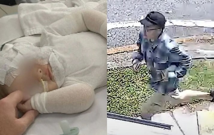Global search for man sought over attack on baby. Source: Queensland Police