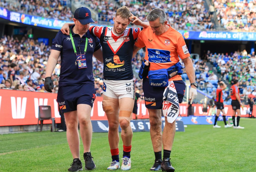 Thumbnail for Roosters’ dog day afternoon: Sam Walker leads list of three shattering injuries