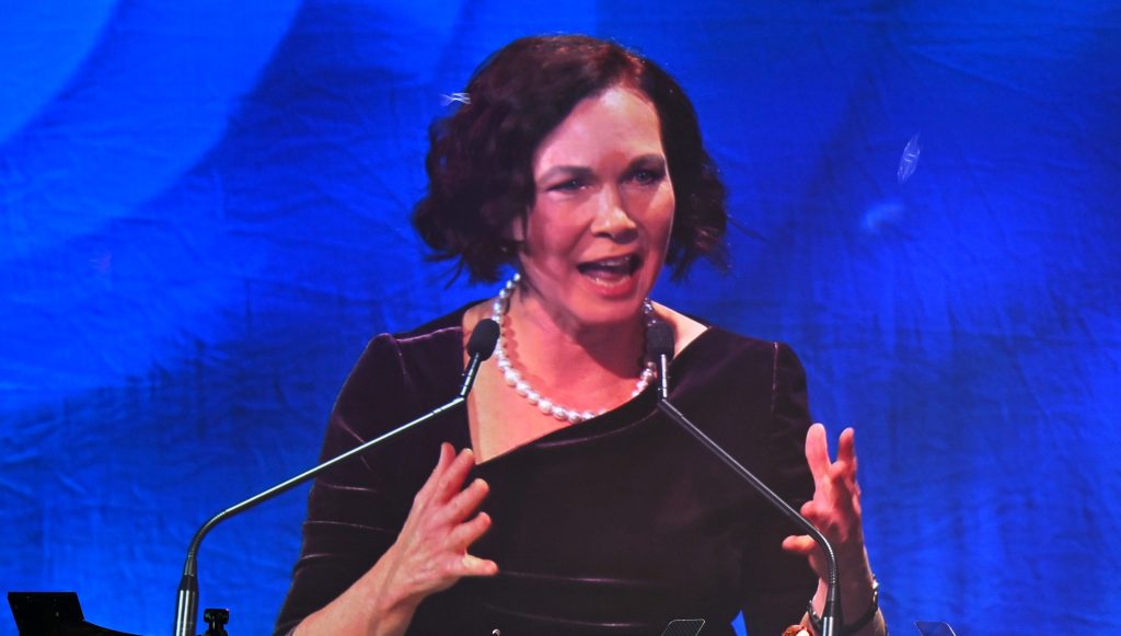 CEO of the Minerals Council of Australia Tania Constable speaks during the Minerals Council of Australia parliamentary dinner at Parliament House in Canberra, Monday, September 9, 2024. (AAP Image/Lukas Coch) 