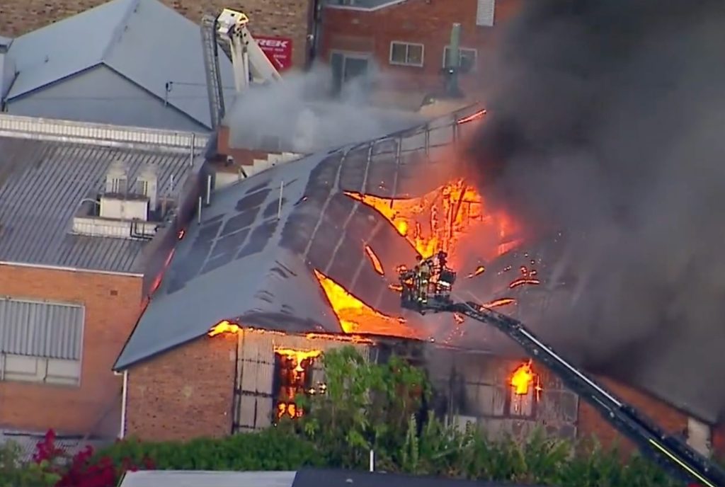 Thumbnail for The morning after: Brisbane CBD still under pall after massive factory blaze
