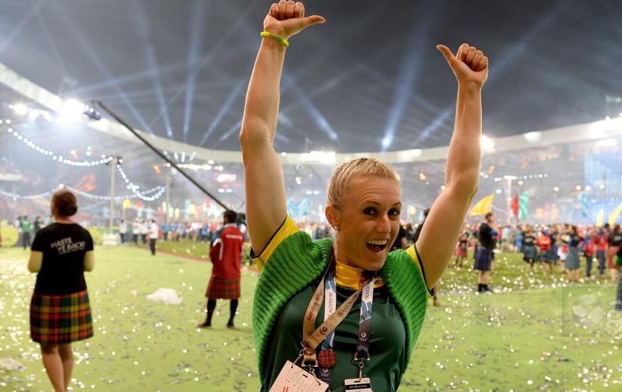Australian gold medallist Sally Pearson at the previous Glasgow Commonwealth Games in 2021 (AAP Image)