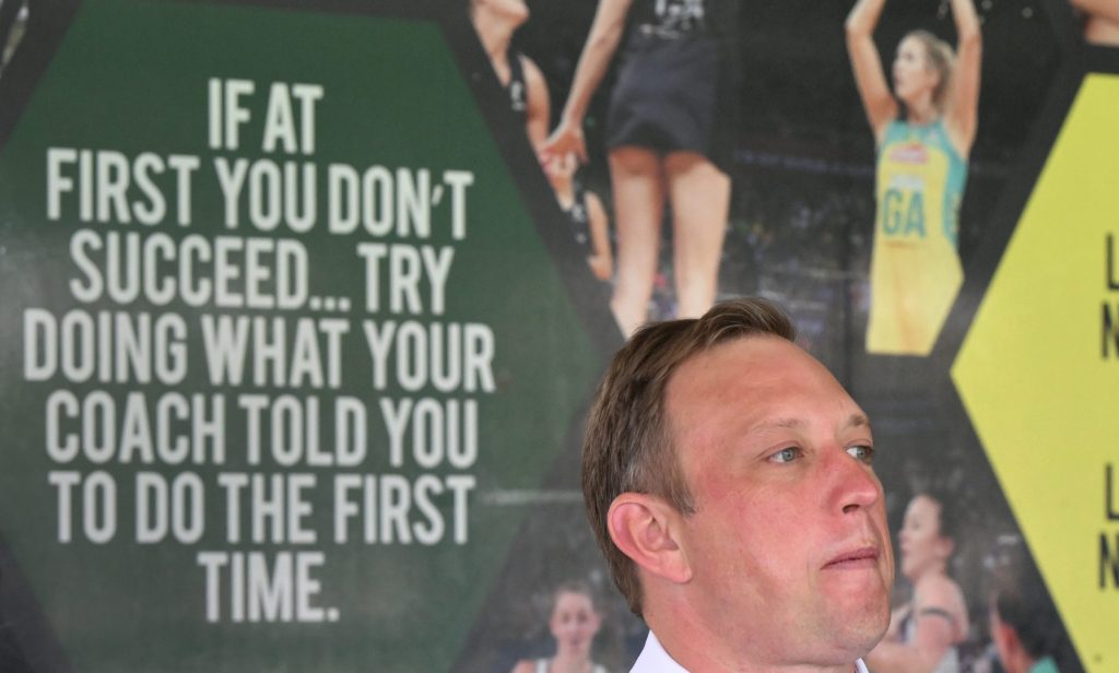 Queensland Premier Steven Miles is seen at Redlands Netball Association courts during his election campaigning in Redlands, Tuesday, October 8, 2024. (AAP Image/Darren England) NO ARCHIVING