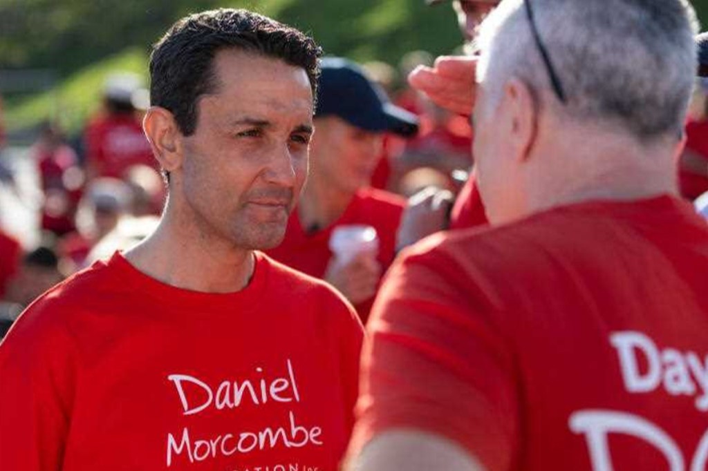 Queensland Opposition Leader David Crisafulli on his election campaign in South East Queensland. Photo: AAP Image/Russell Freeman